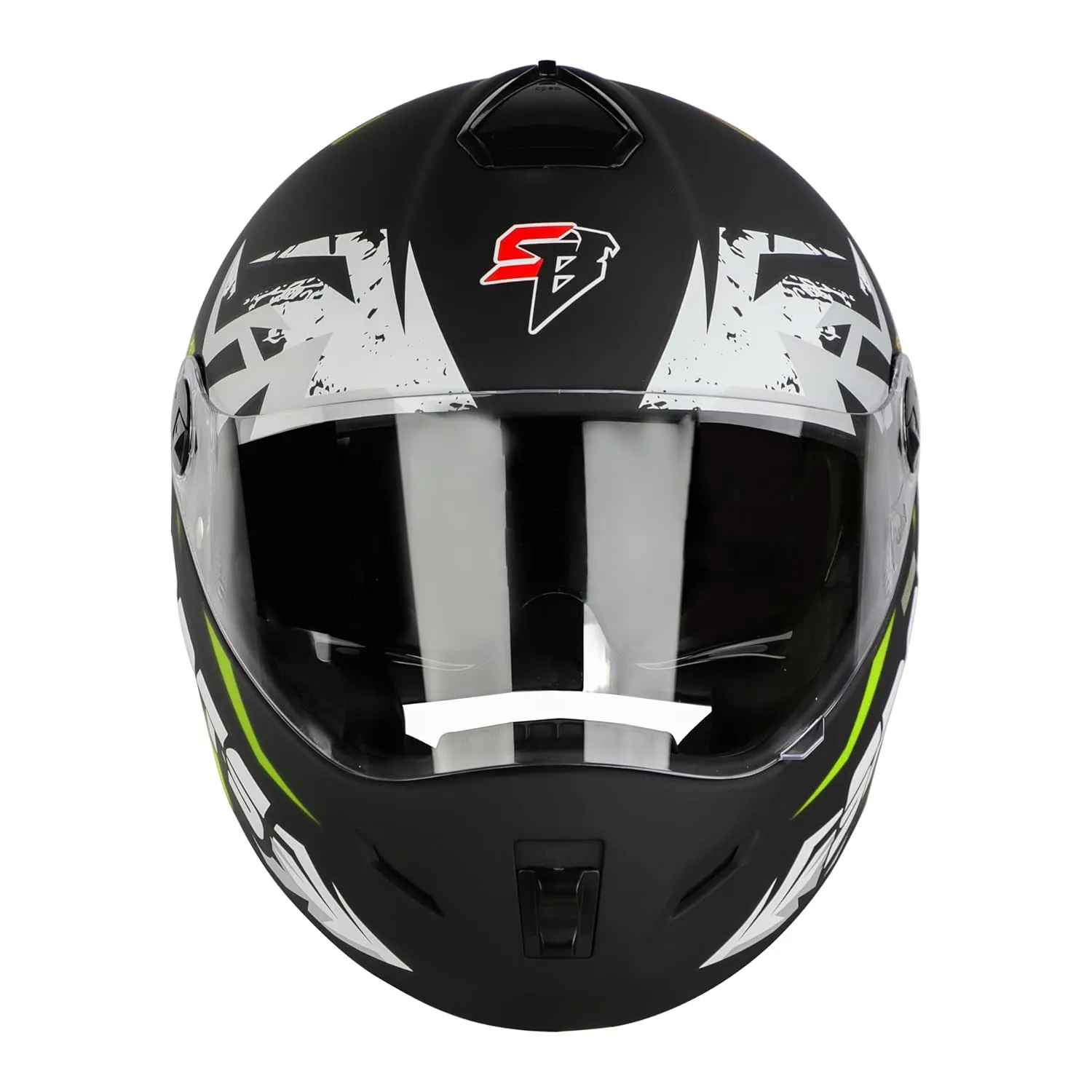 STEELBIRD Sbh 34 Iss R Sports Glsy Black Neon Full Face Helmet