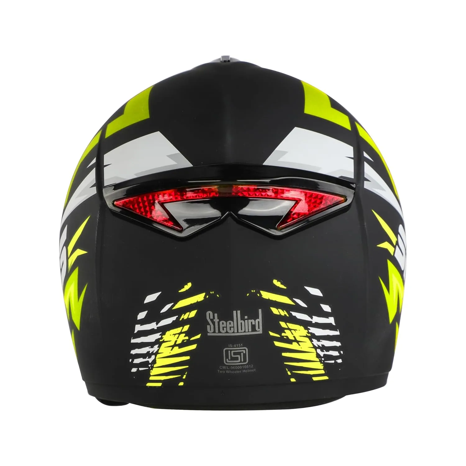 STEELBIRD Sbh 34 Iss R Sports Glsy Black Neon Full Face Helmet
