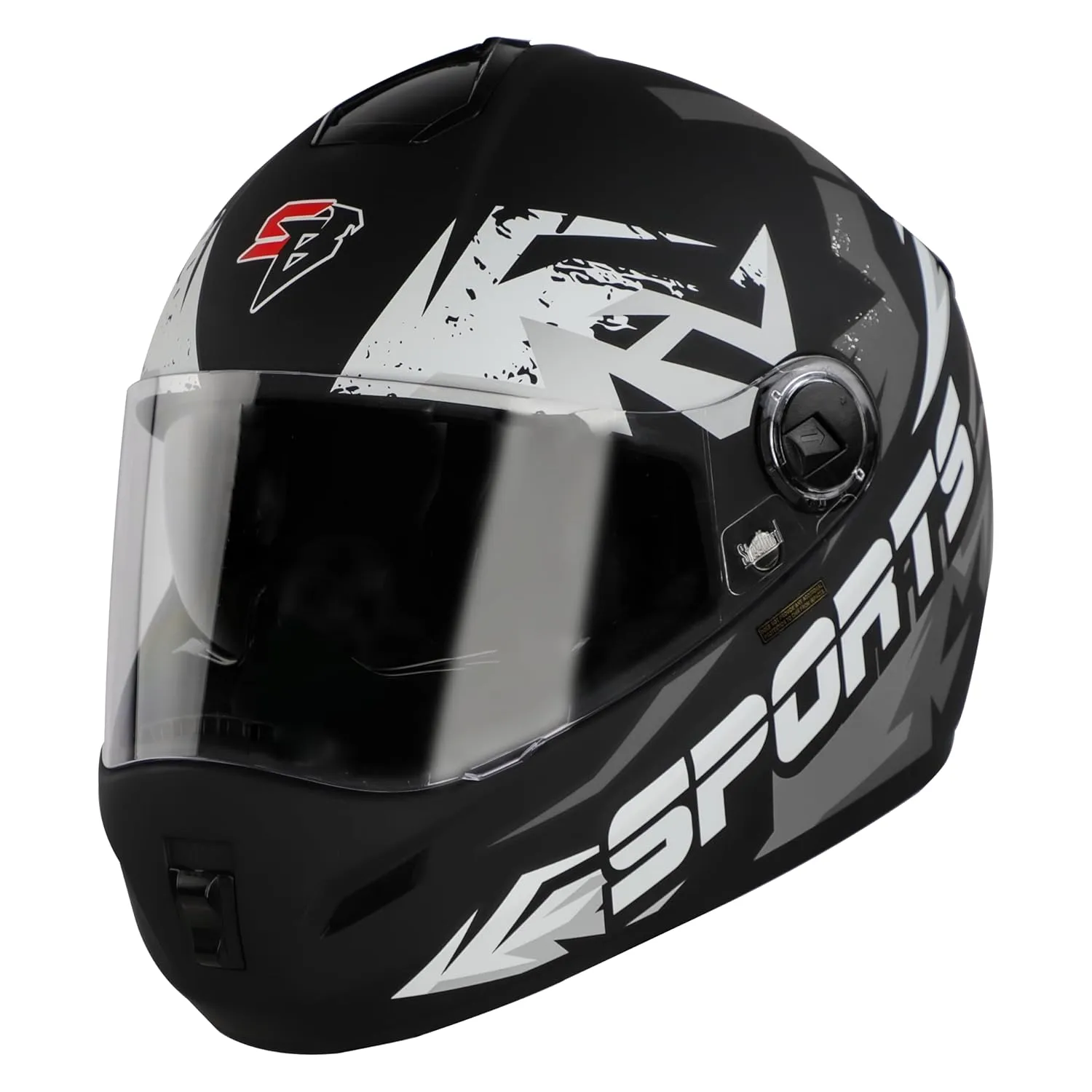 STEELBIRD Sbh 34 Iss R Sports Glsy Blkgrey 600Mm C Full Face Helmet