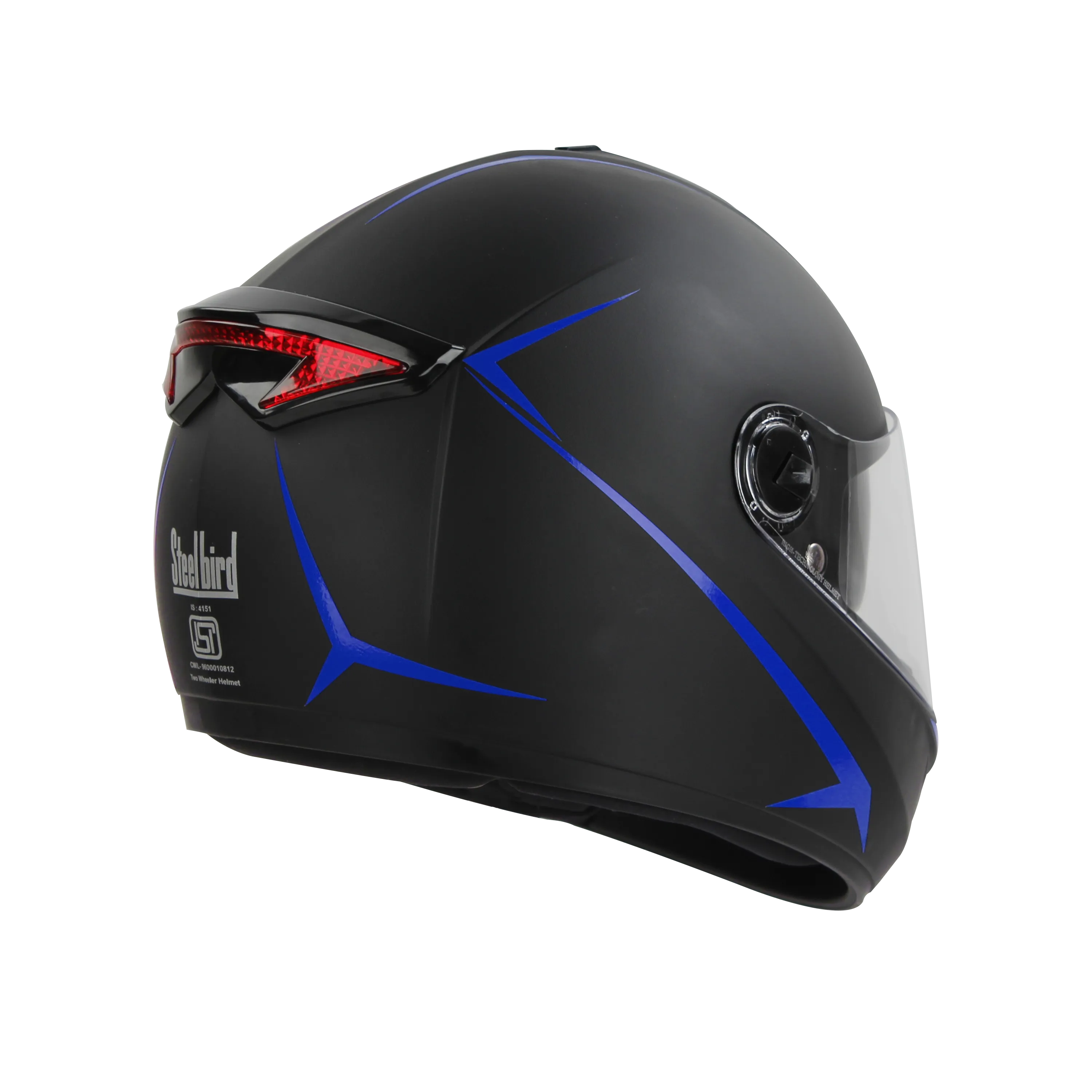 STEELBIRD Sbh 34 Rox Iss R Dashing Blue Full Face Helmet