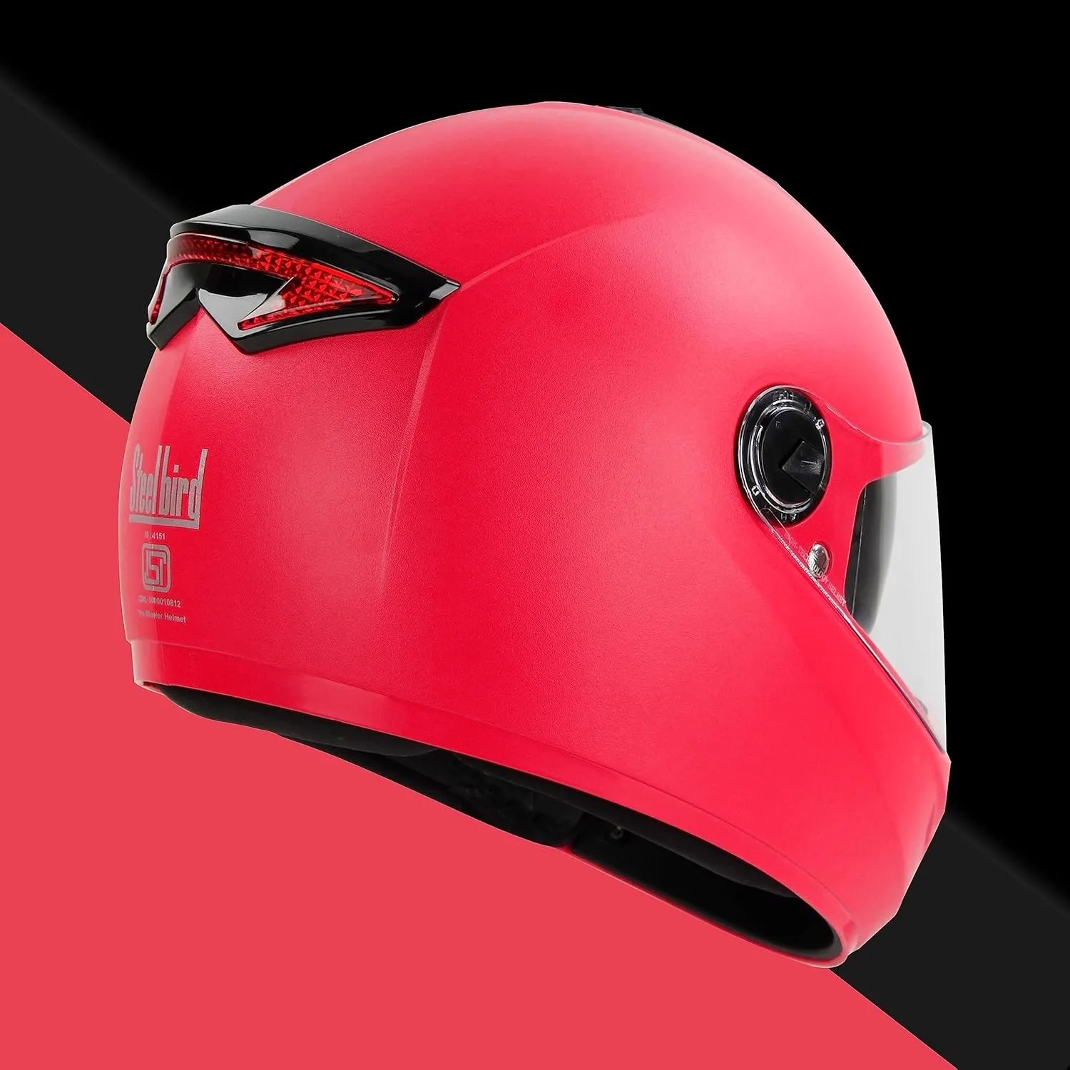 STEELBIRD Sbh 34 Rox Iss R Dashing Red Full Face Helmet