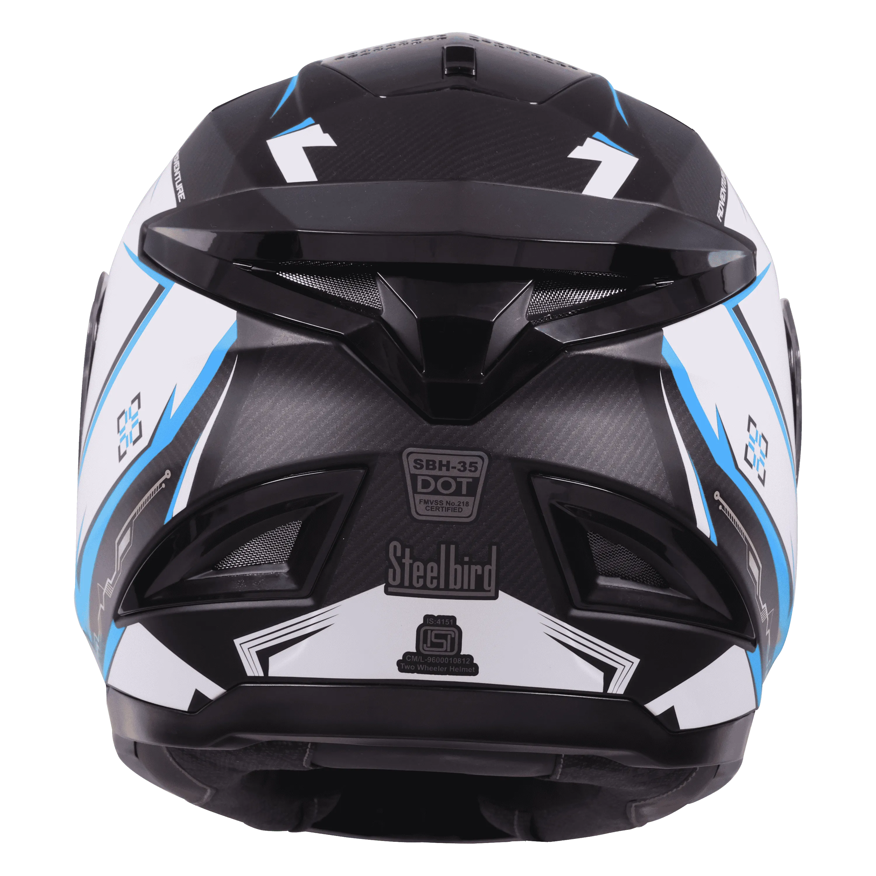 STEELBIRD Sbh 35 Robot Black Blue Full Face Helmet