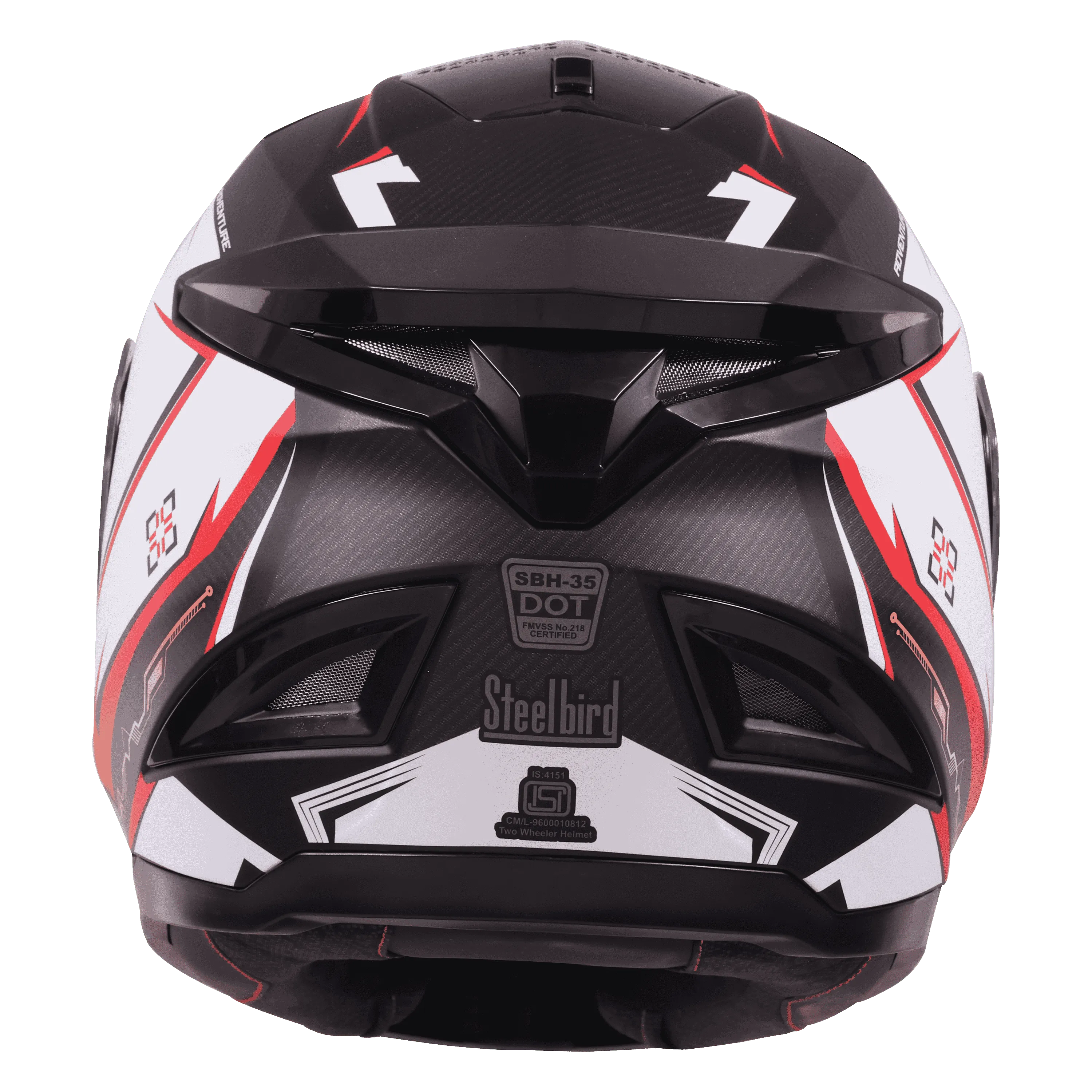 STEELBIRD Sbh 35 Robot Black Red Full Face Helmet