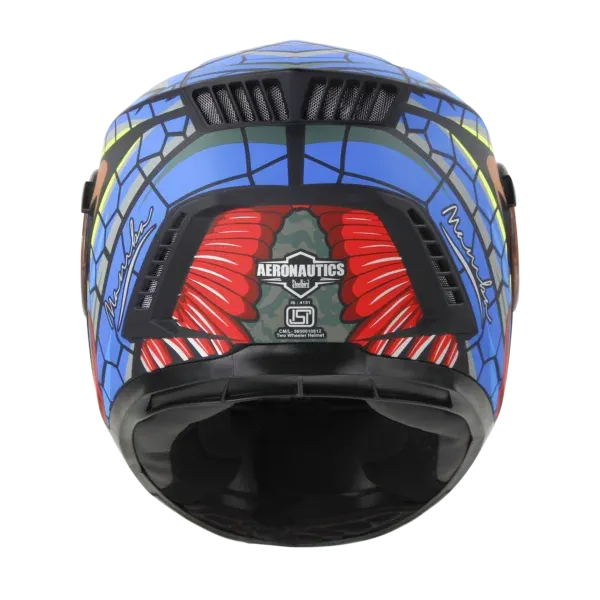 STEELBIRD Sbh 40 Iss Memamba Glossy Blkblue 580Mm C Full Face Helmet