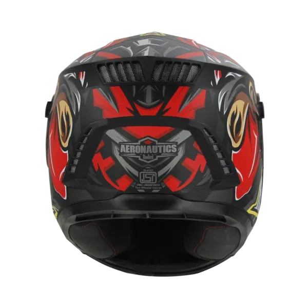 STEELBIRD Sbh 40 Iss Assasin Glsy Black Red Full Face Helmet