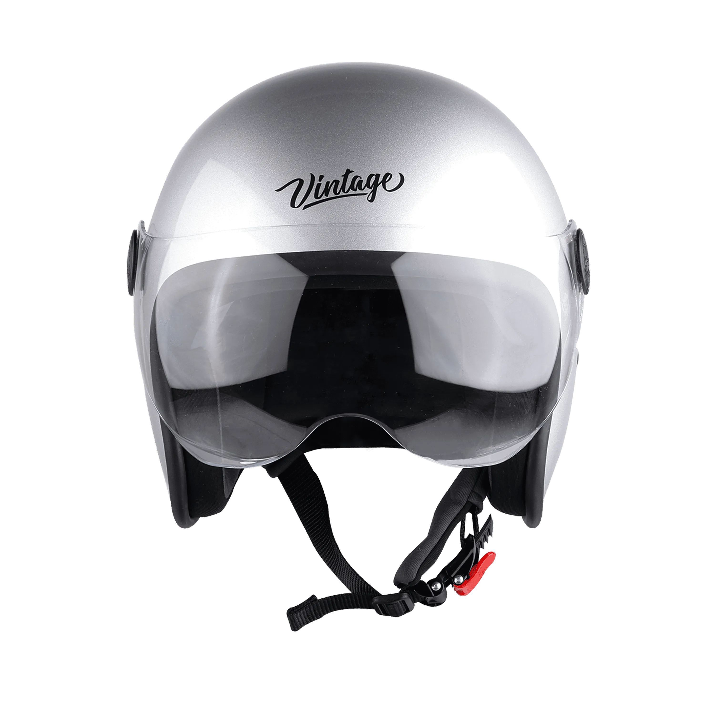 STEELBIRD Sbh 54 Vintage Sliver Half Face Helmet