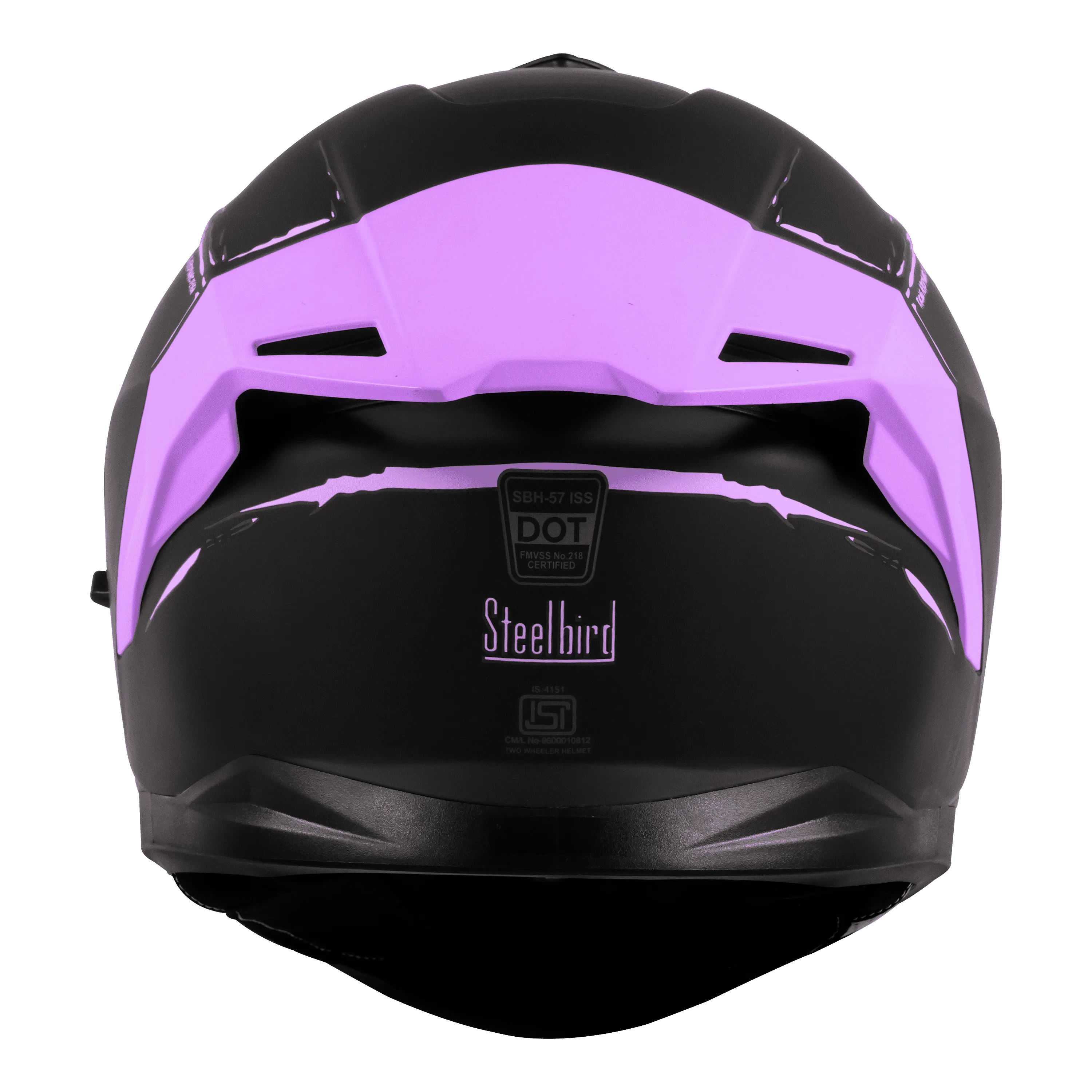 STEELBIRD Sbh 57 Fighter F2 Black Purple Full Face Helmet