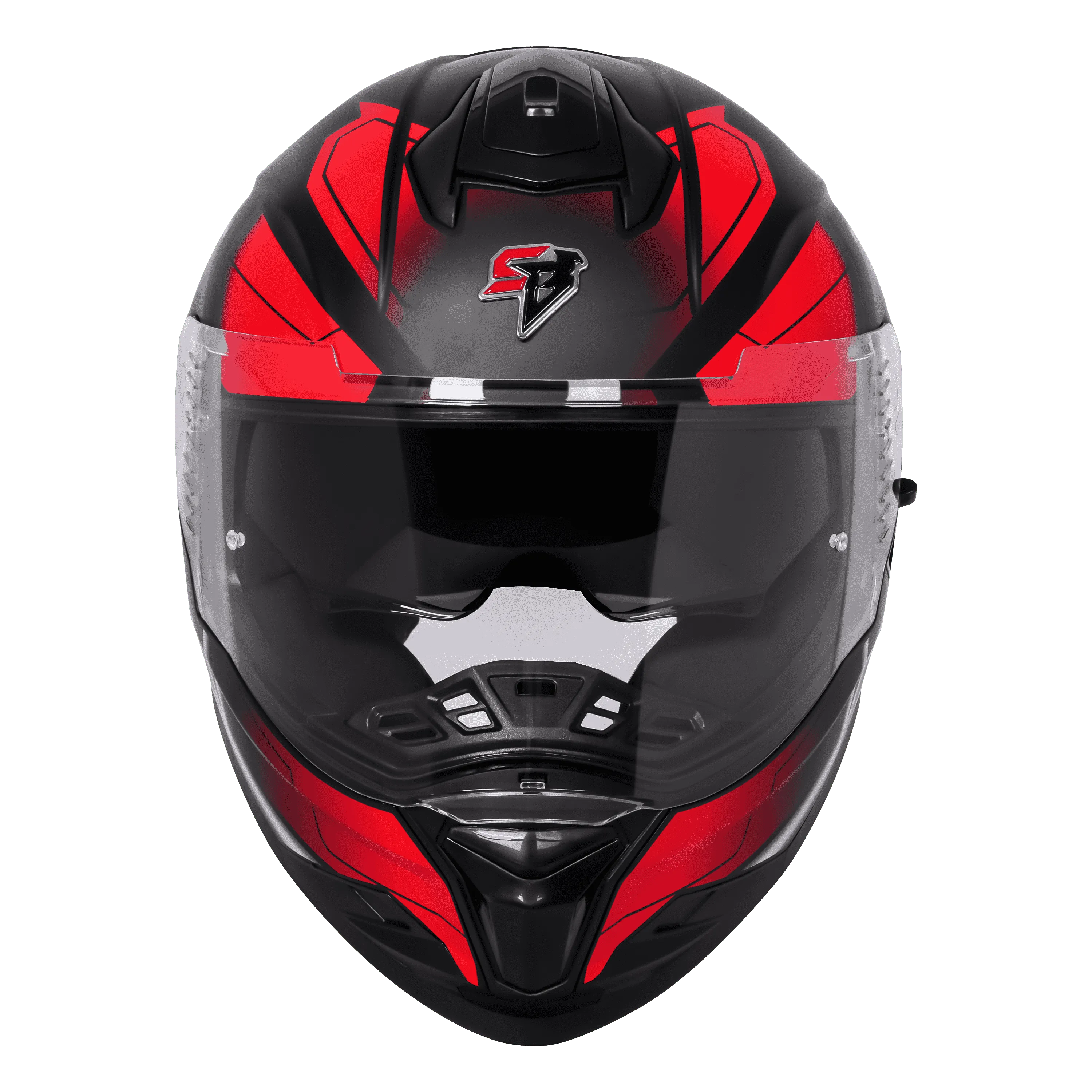 STEELBIRD Sbh 57 Fighter F3 Black Red Full Face Helmet