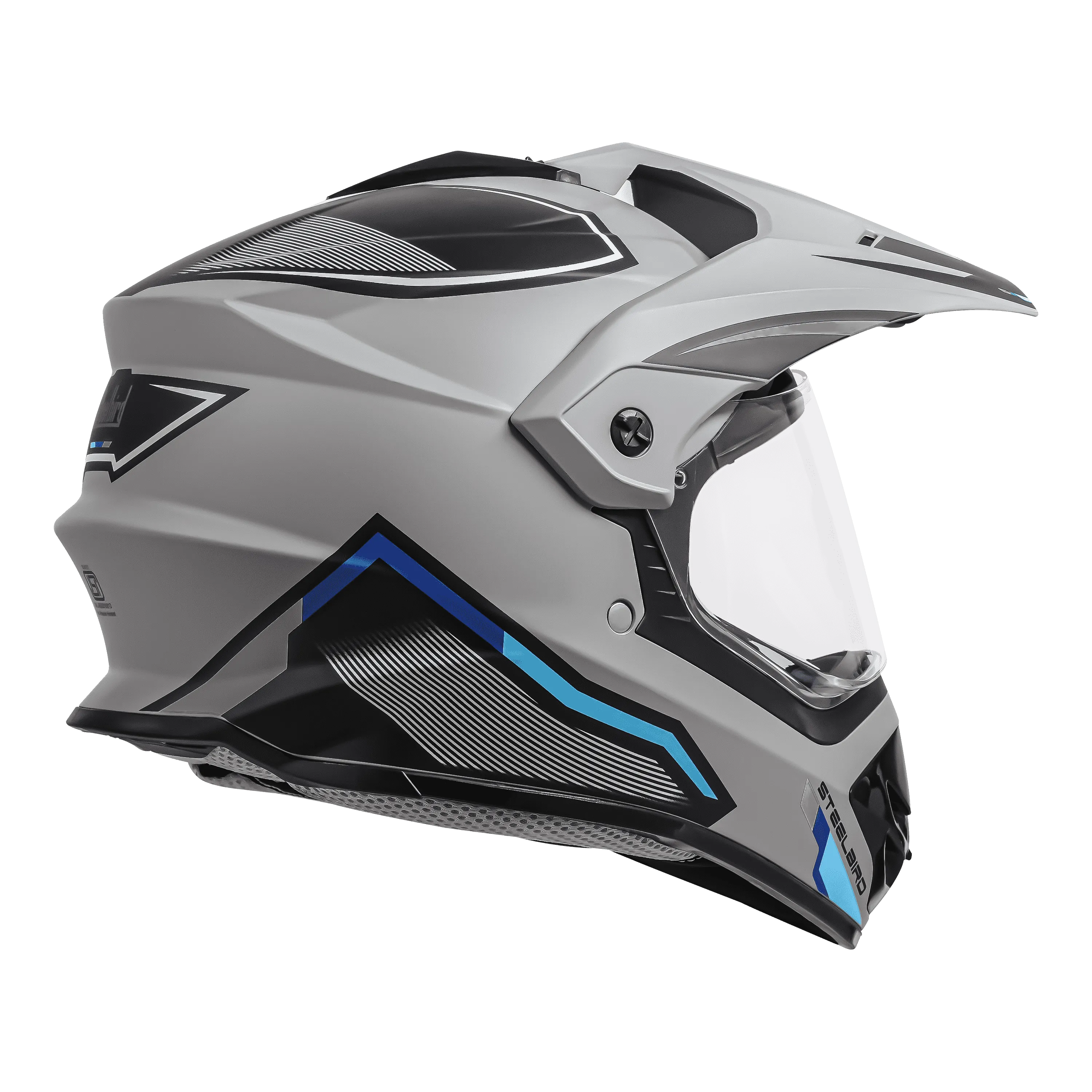 Steelbird Sbh-13 Racer Titanium Grey Grey Full Face Helmet