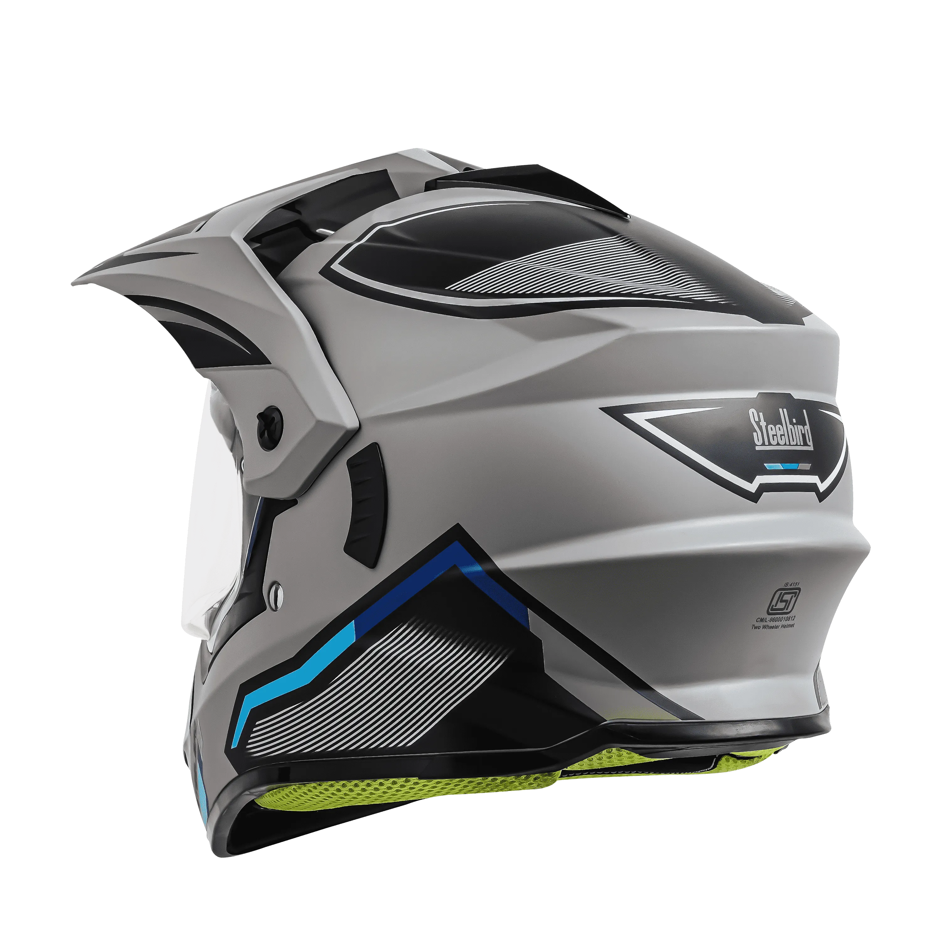 Steelbird Sbh-13 Racer Titanium Grey Grey Full Face Helmet