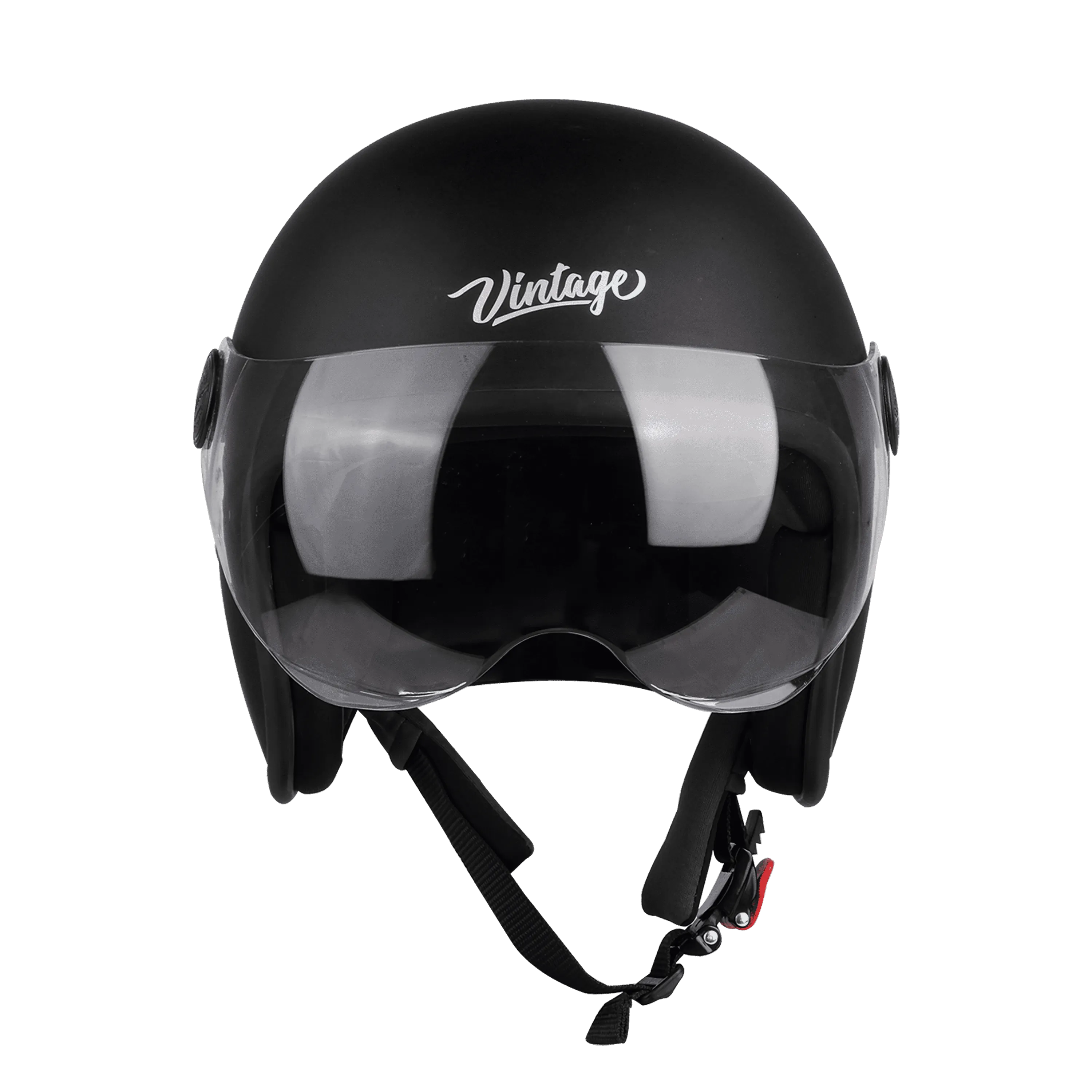 Steelbird Sbh-54 Vintage Matt Black Half face Helemt