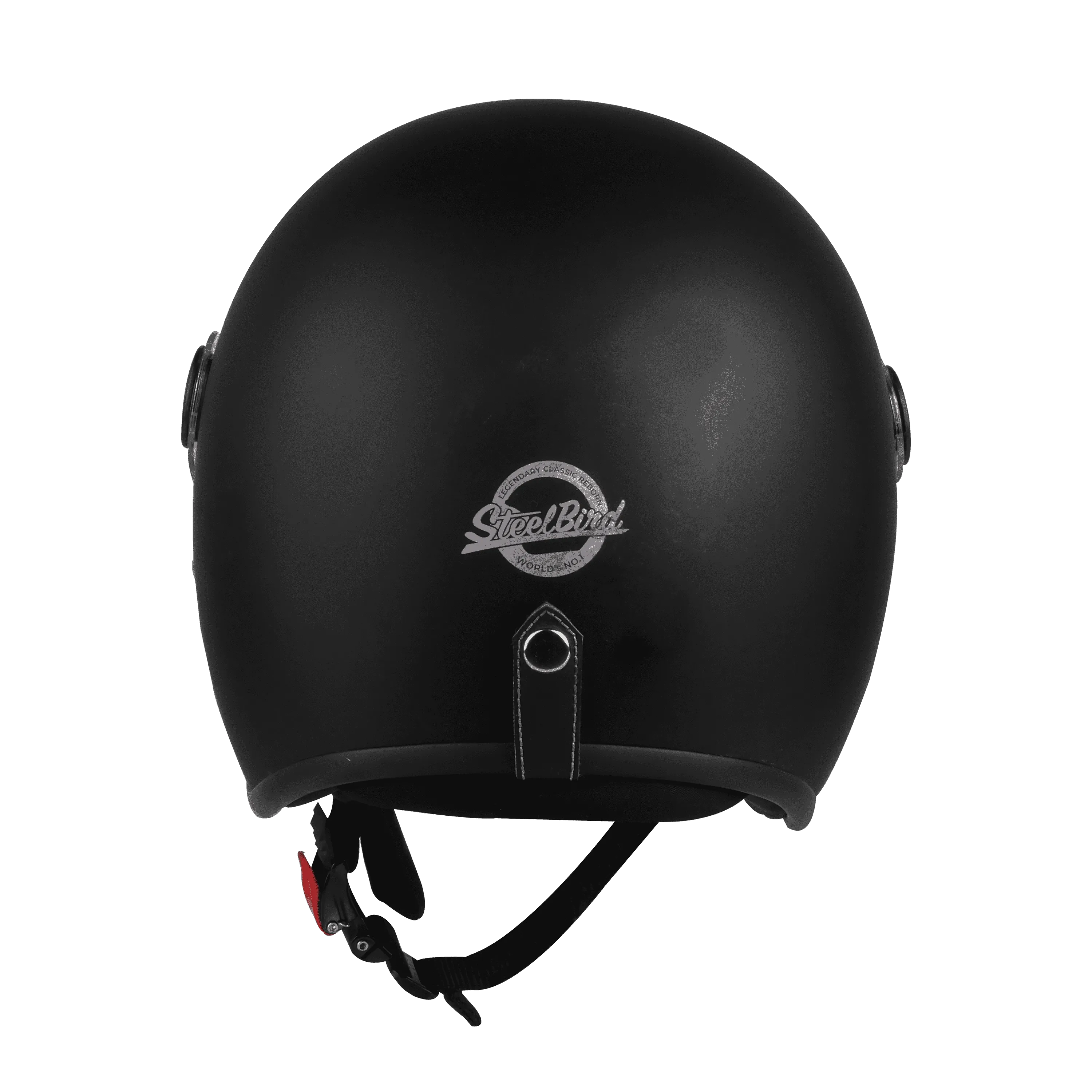 Steelbird Sbh-54 Vintage Matt Black Half face Helemt