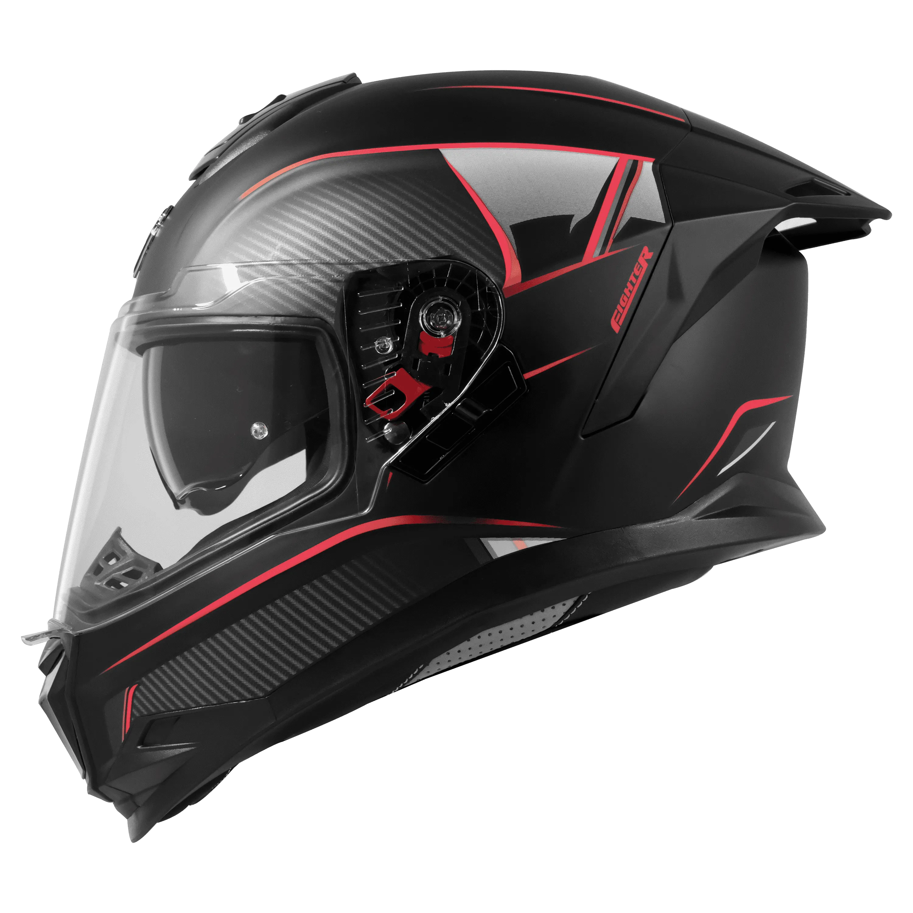 Steelbird Sbh-57 Fighter F1 Black Red Full Face Helmet