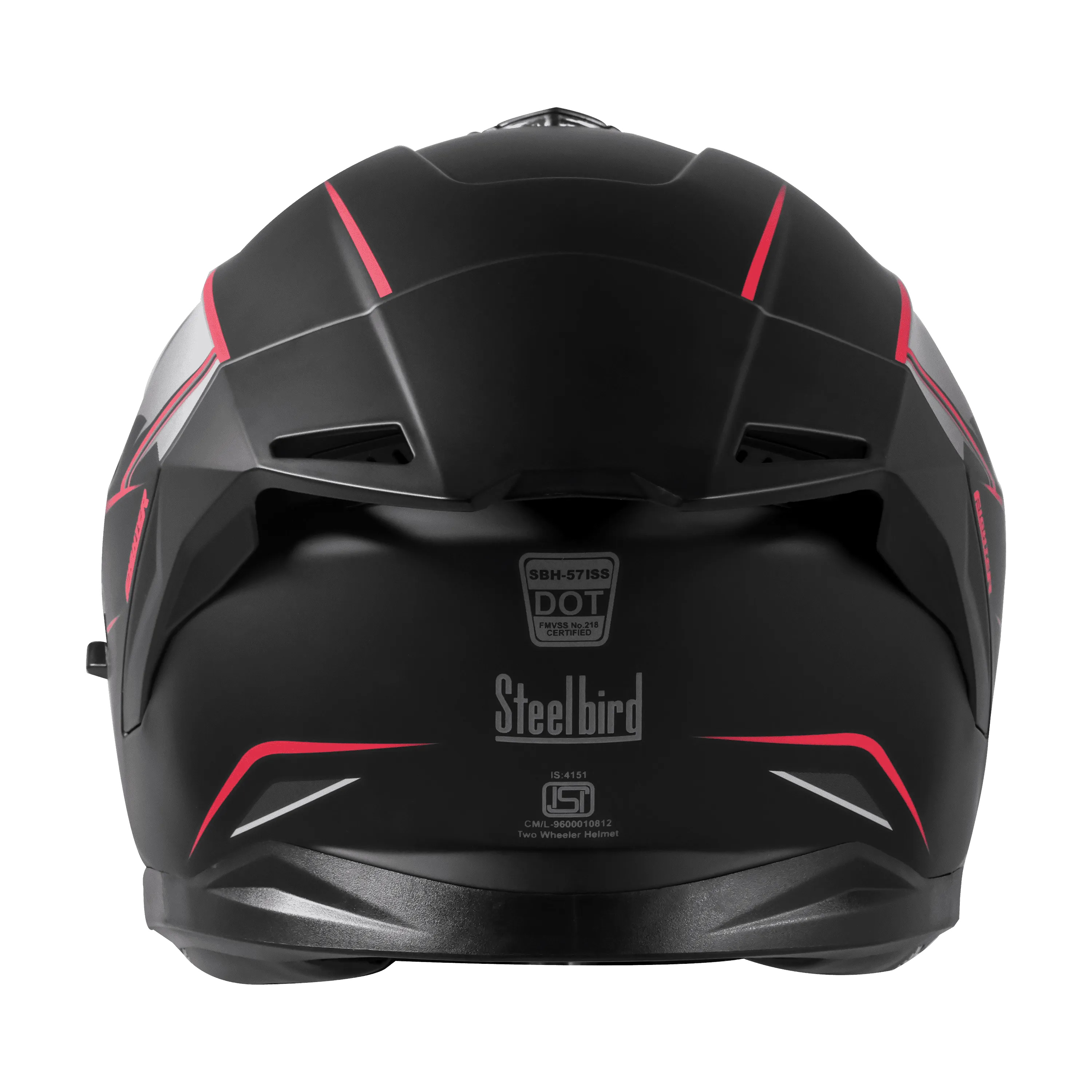 Steelbird Sbh-57 Fighter F1 Black Red Full Face Helmet