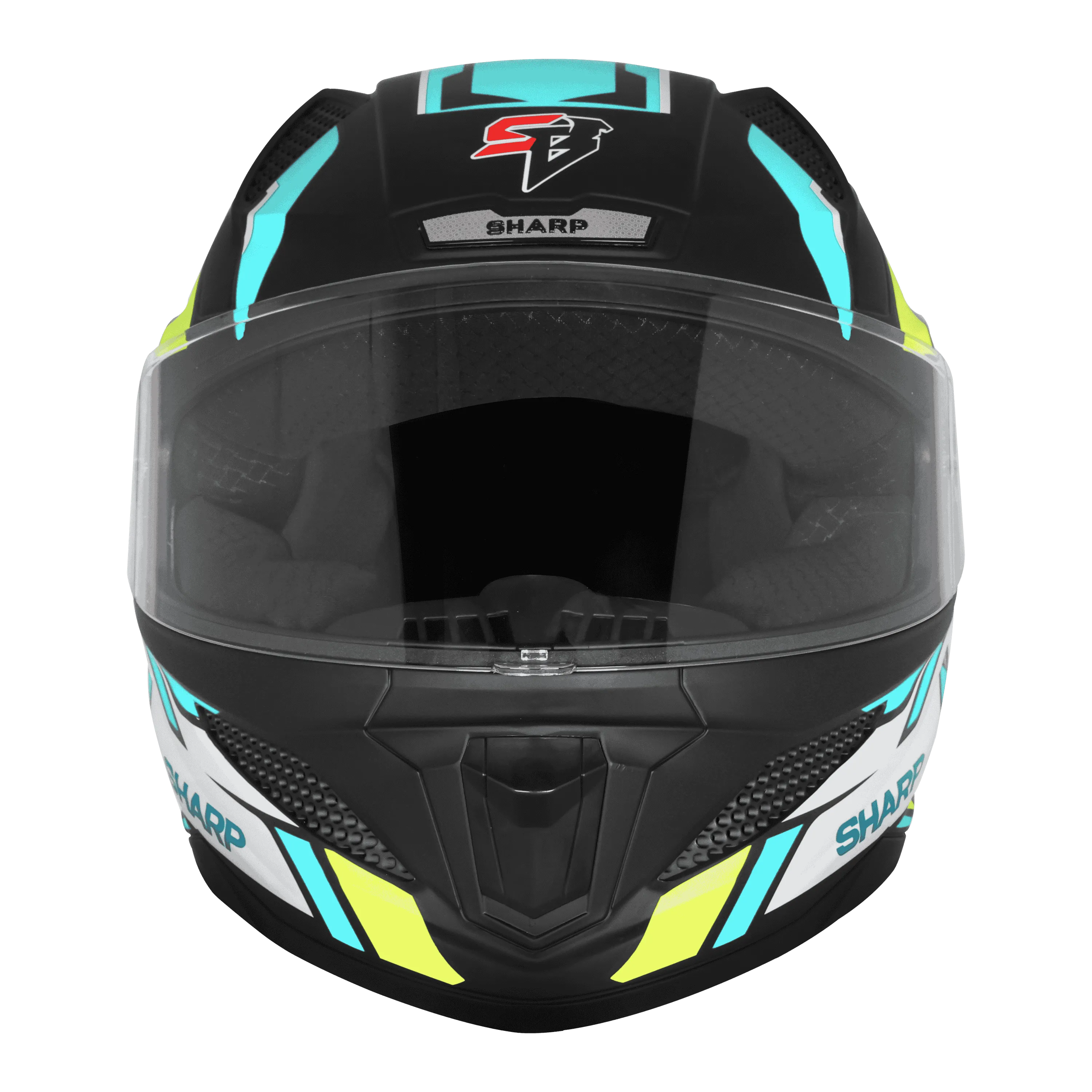 STEELBIRD Sbh 25 Sharp Spiky Black Jazz Blue Full Face Helmet
