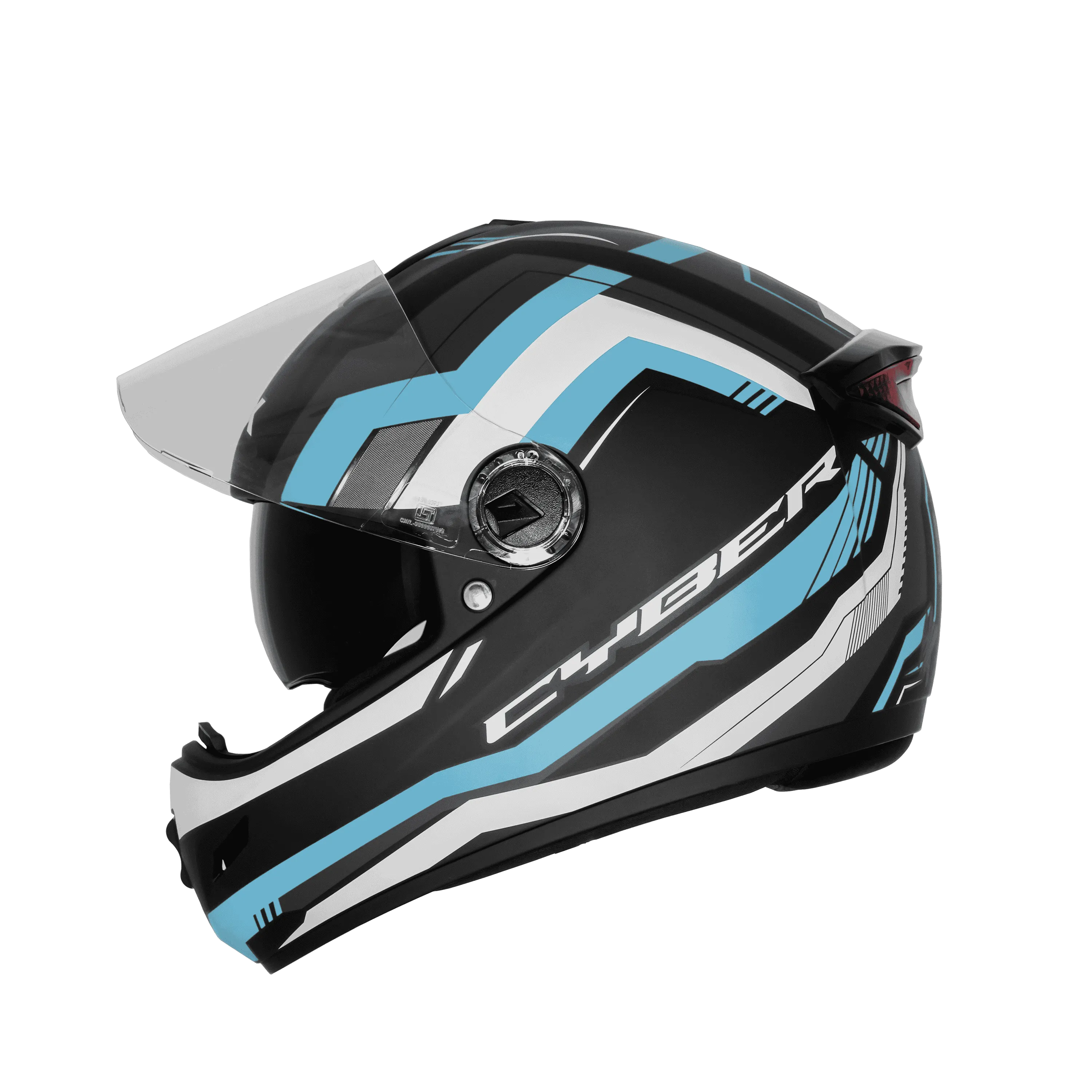 Steelbird Sbh 34 Rf Cyper Black Blue Full Face Helmet
