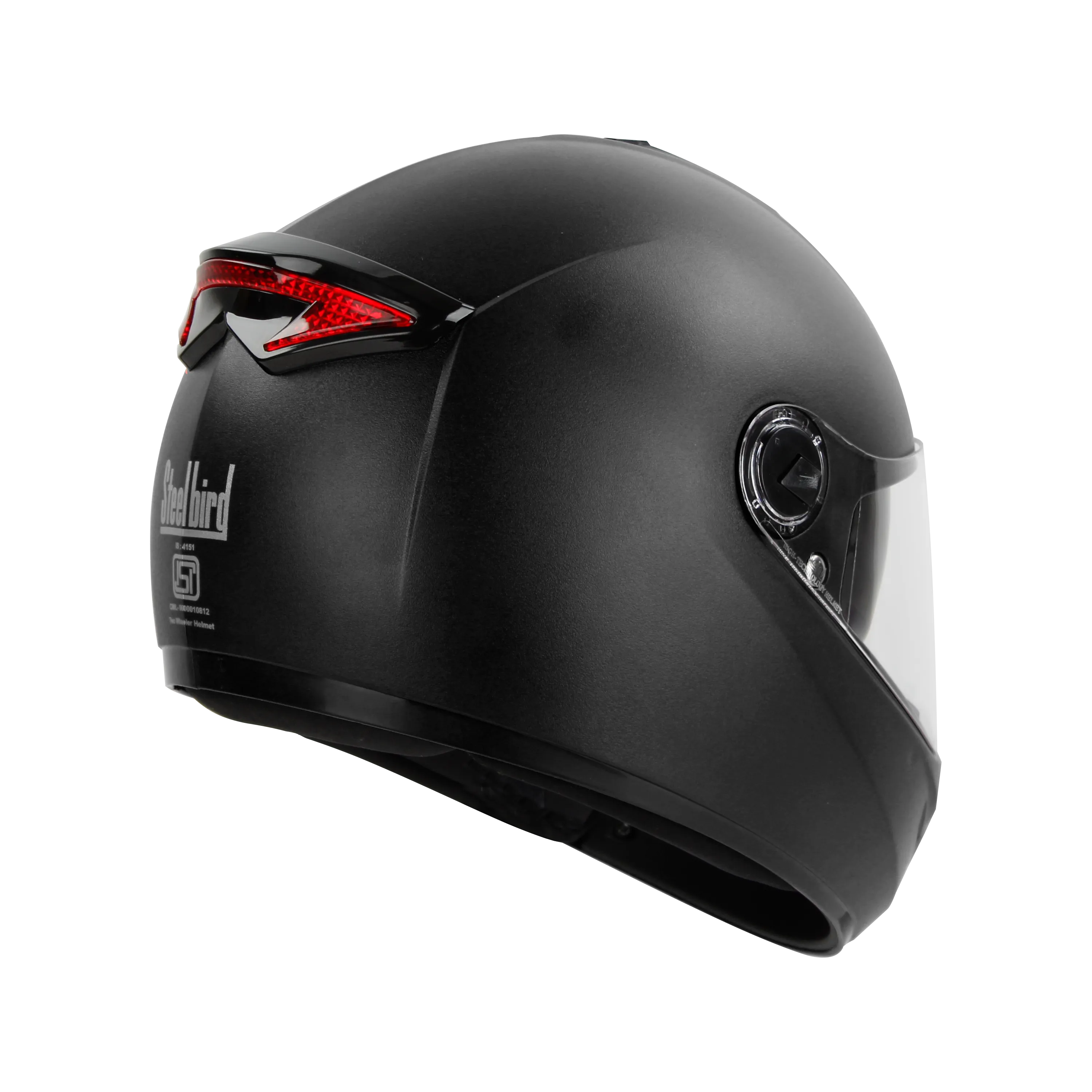 STEELBIRD Sbh 34 Rox Iss Dashing Black Full Face Helmet