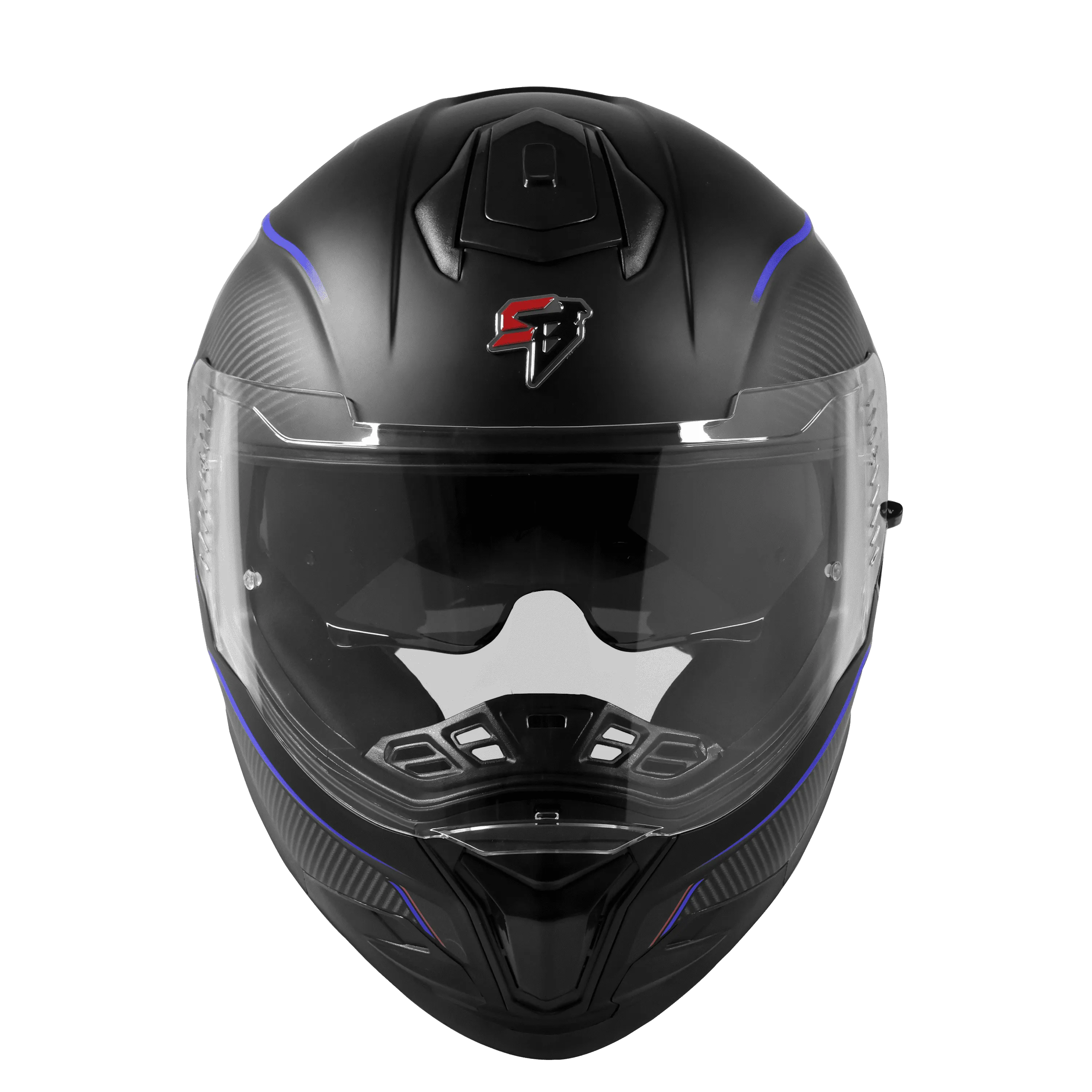 STEELBIRD Sbh 57 Fighter F1 Black Blue Flip Up Helmet