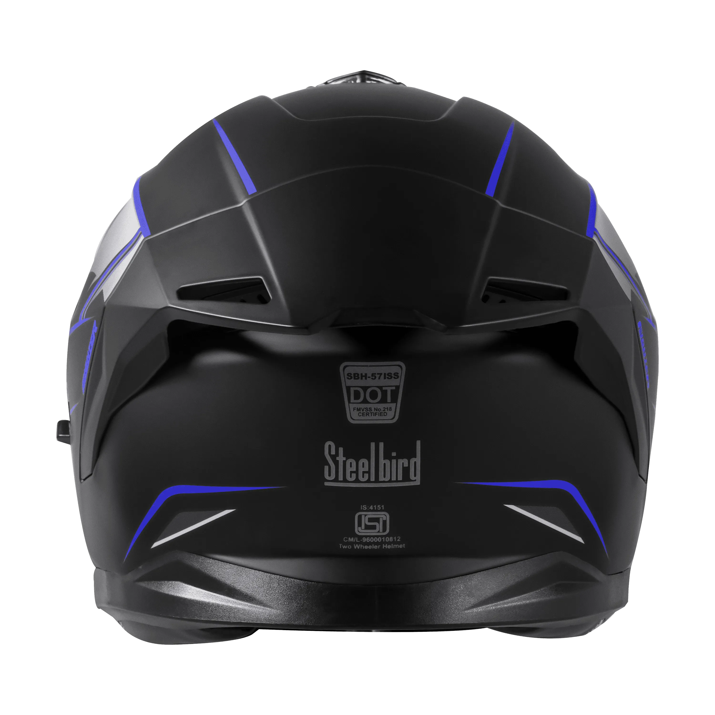 STEELBIRD Sbh 57 Fighter F1 Black Blue Flip Up Helmet