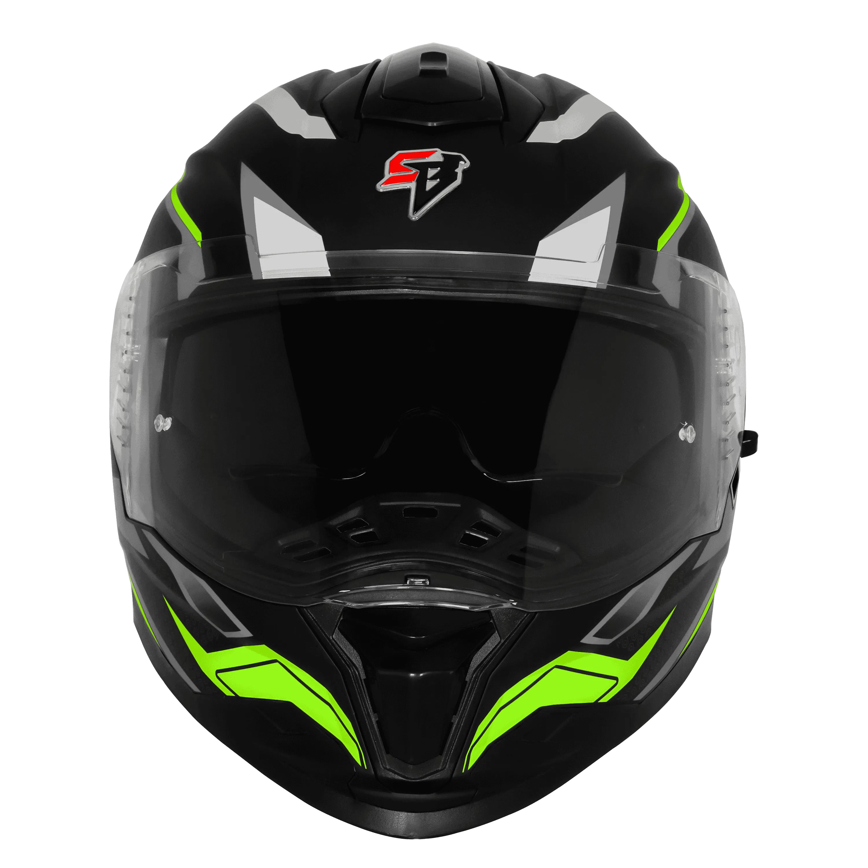 Steelbird Sbh 57 Fighter F7 Black Grey Full Face Helmet