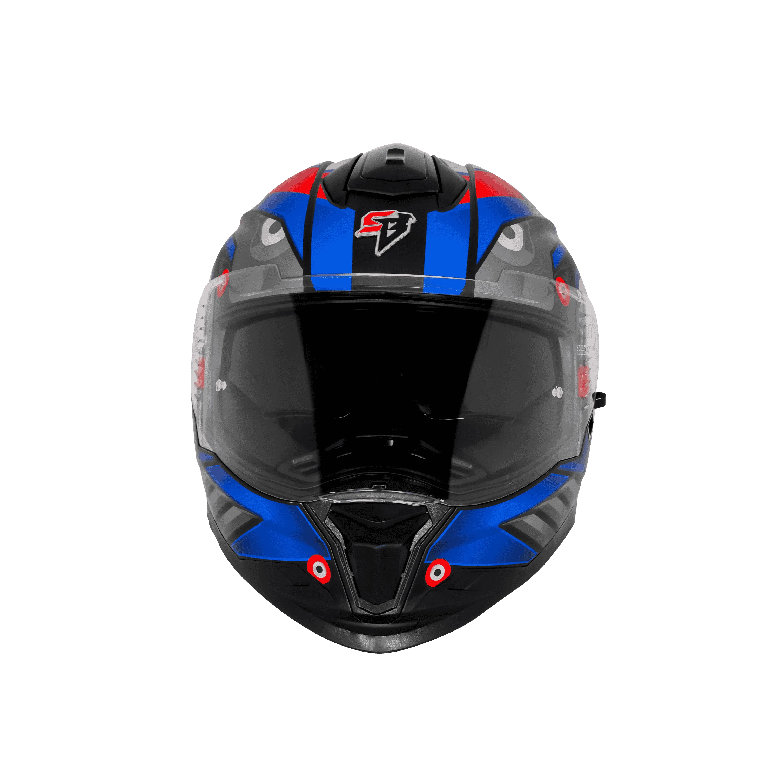 Steelbird Sbh 57 Fighter F8 Black Blue Full face helmet