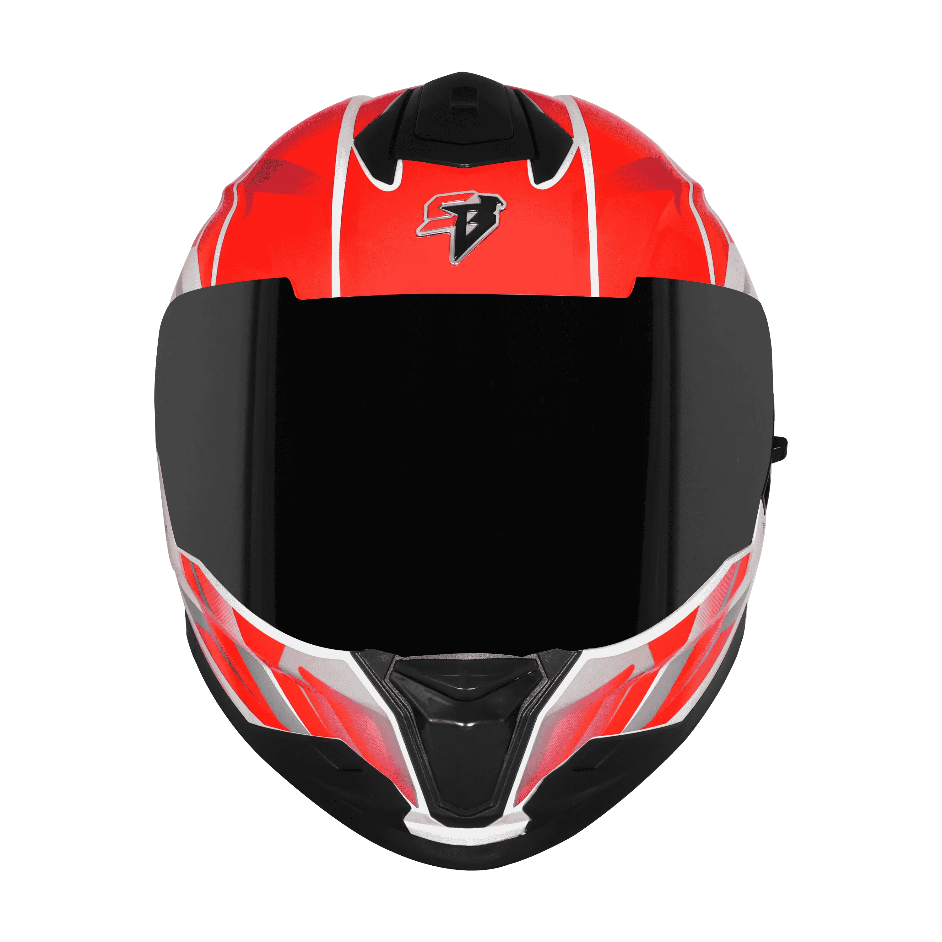 STEELBIRD Sbh 57 Iss Fighter F4 White Green Full Face Helmet