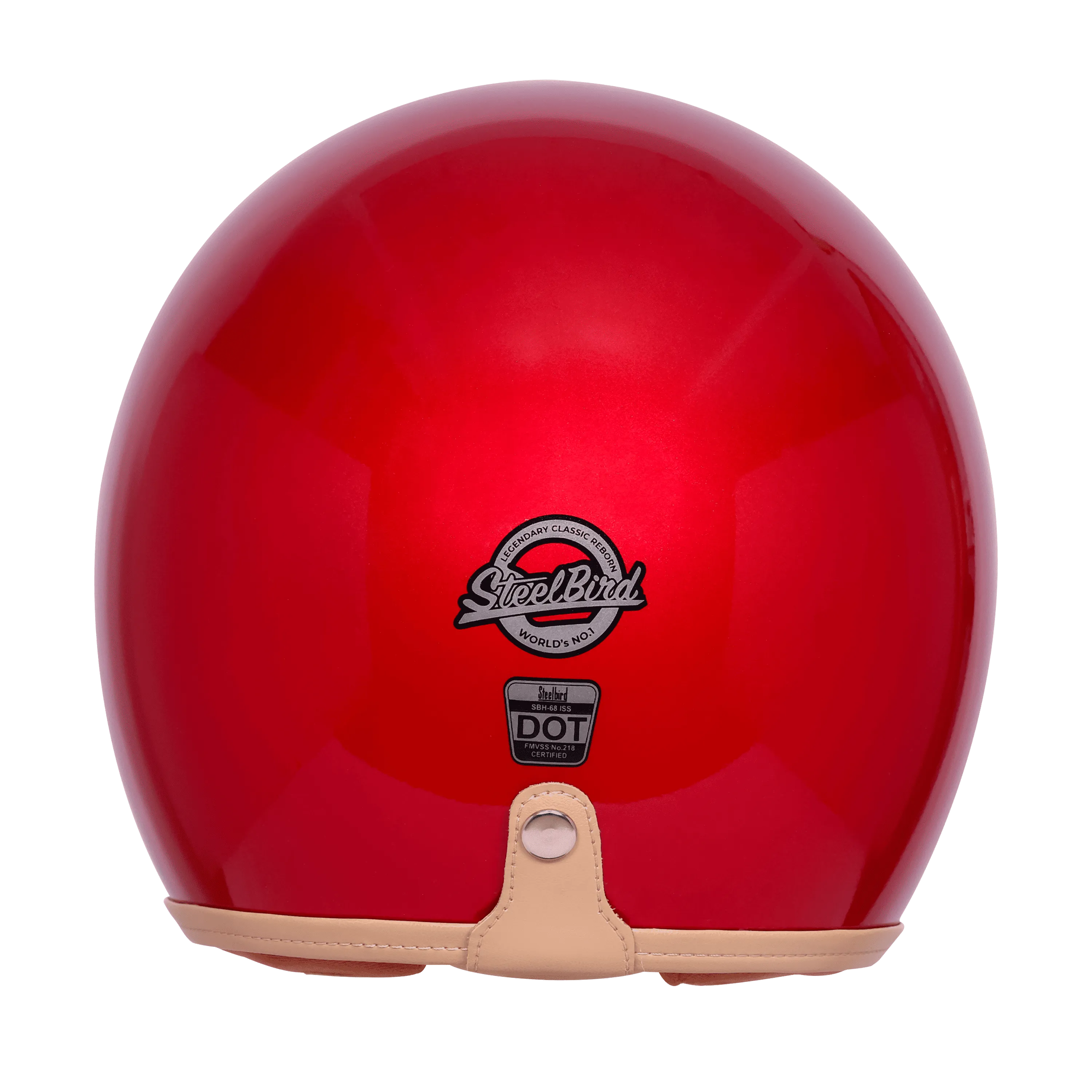 Steelbird Sbh 68 Vintage Cherry Red Half Face Helmet