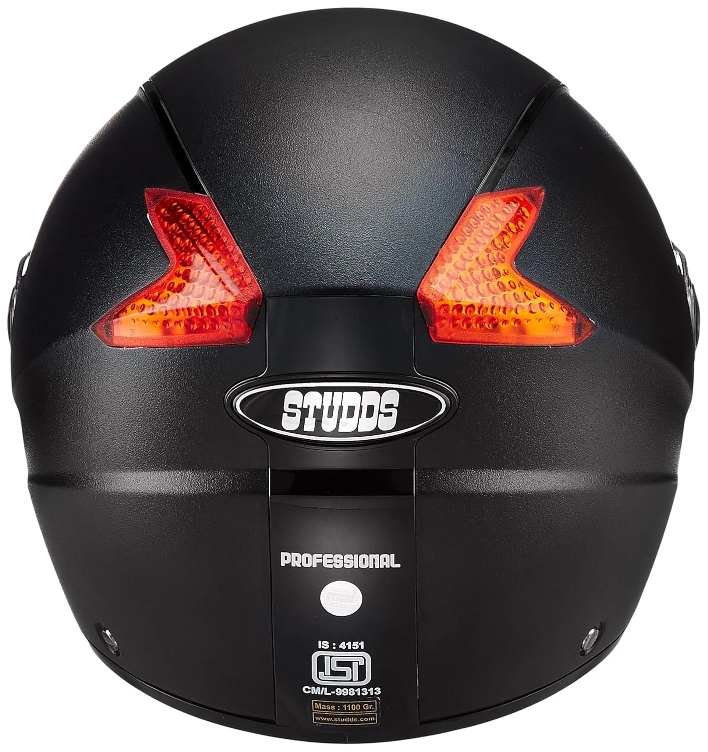 STUDDS Professional Black Full Face Helmet
