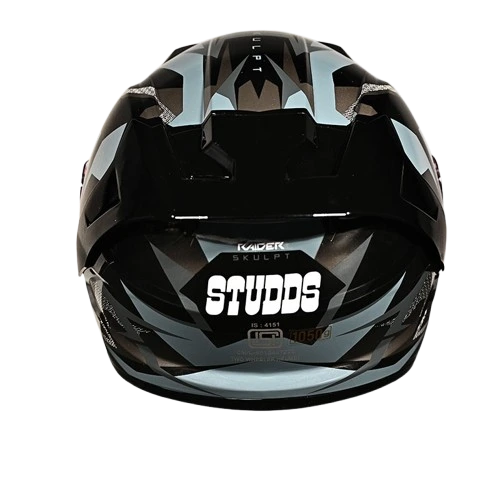 STUDDS Raider Super D1 Black N4 Grey Full Face Helmet