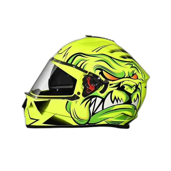 STUDDS Drifter D1 Fluorescent Yelow N5 Full Face Helmet