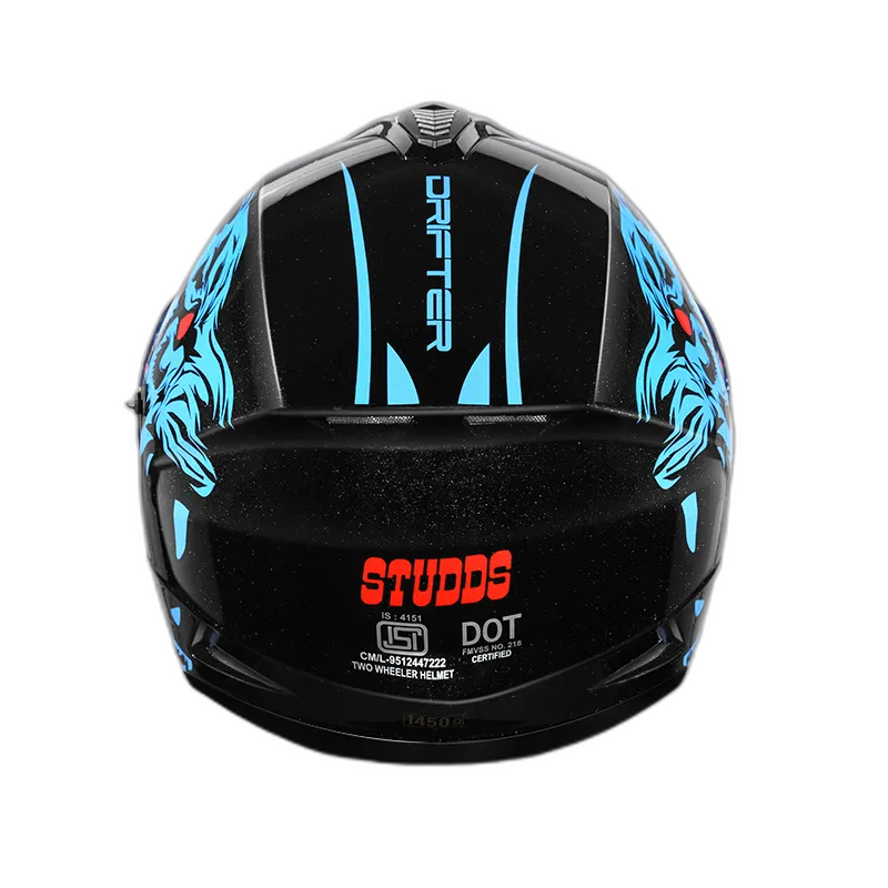 STUDDS Drifter D2 Black Blue N1 Full Face Helmet