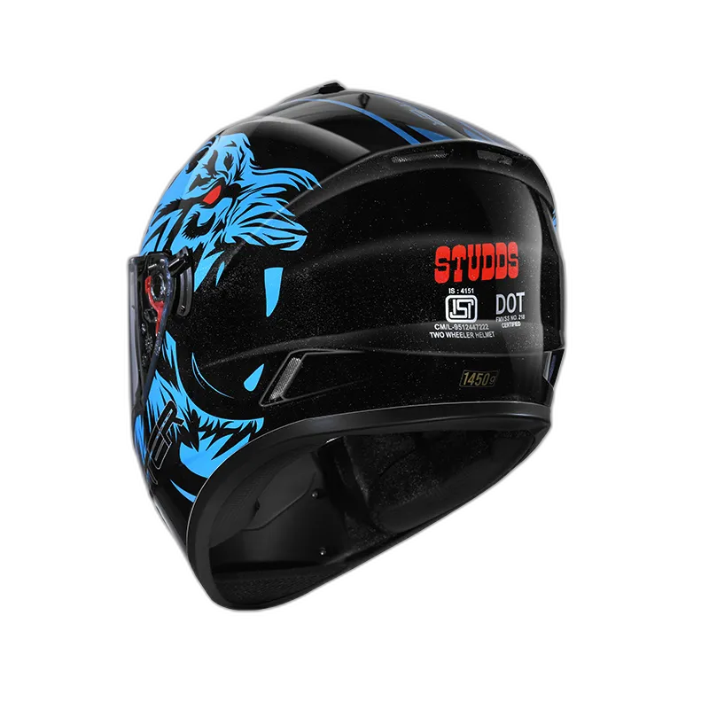STUDDS Drifter D2 Black Blue N1 Full Face Helmet