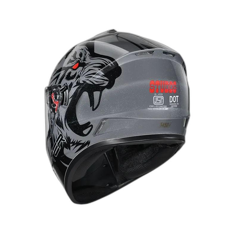 STUDDS Drifter D2 Grey N9 Black Full Face Helmet