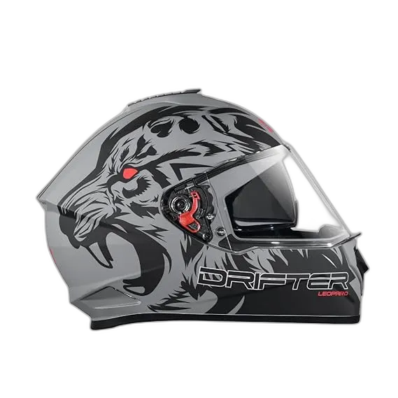 STUDDS Drifter D2 Matt Grey N9 Black Full Face Helmet