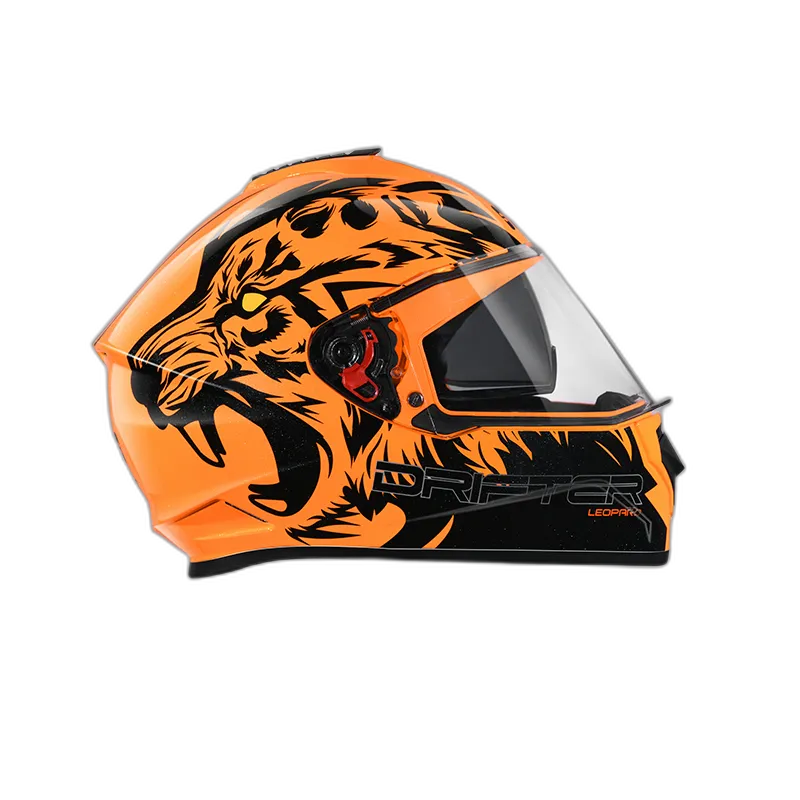 STUDDS Drifter D2 Orange N9 Black Full Face Helmet