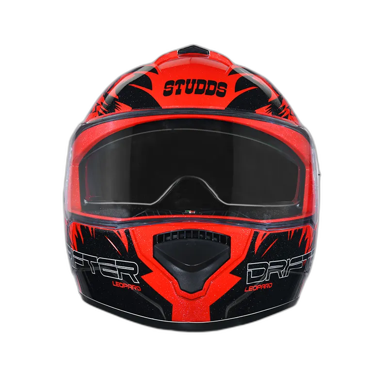 STUDDS Drifter D2 Red N9 Black Full Face Helmet