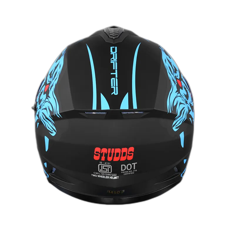 STUDDS Drifter D2 Matt Black N1 Full Face Helmet