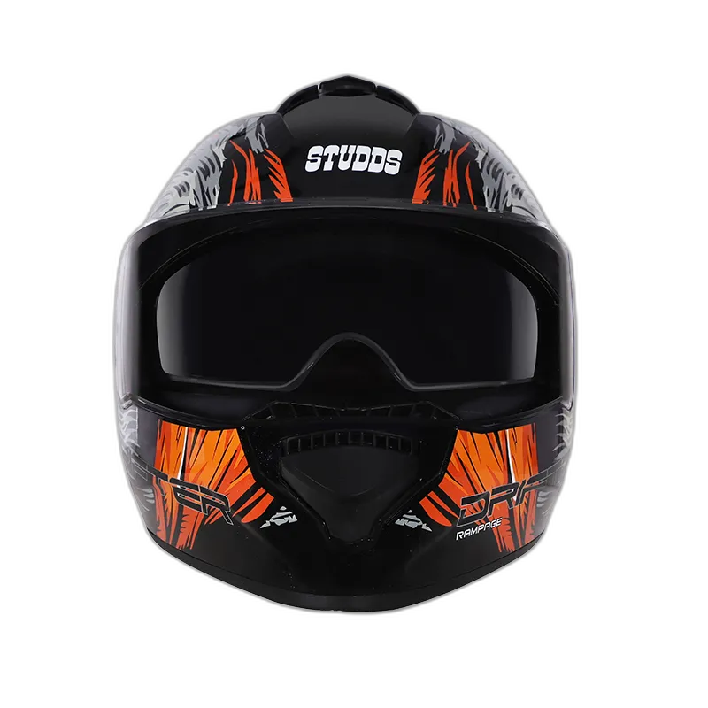 STUDDS Drifter D3 Black Orange N10 Full Face Helmet