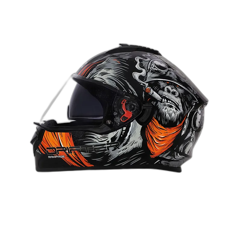 STUDDS Drifter D3 Black Orange N10 Full Face Helmet