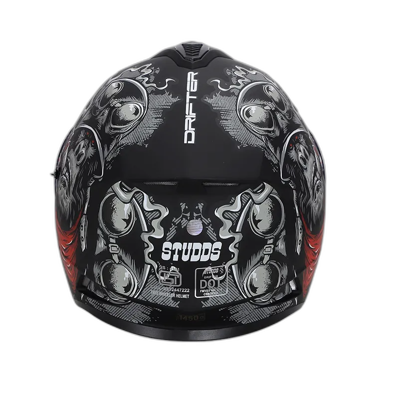 STUDDS Drifter D3 Matt Black Grey N2 Full Face Helmet