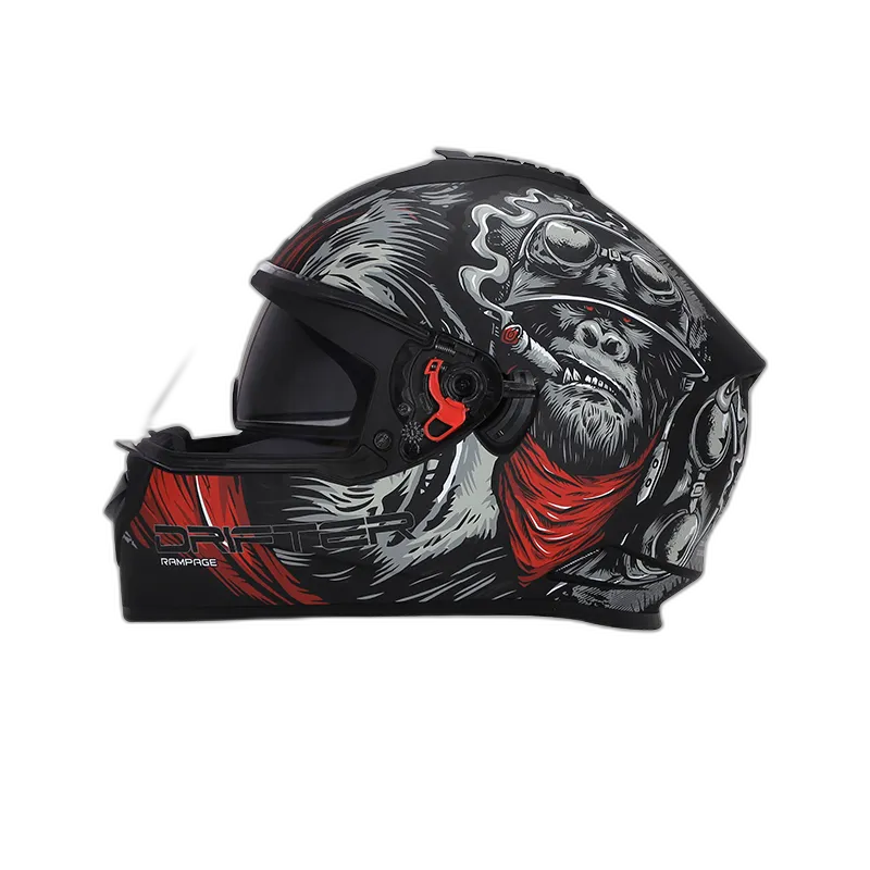 STUDDS Drifter D3 Matt Black Grey N2 Full Face Helmet