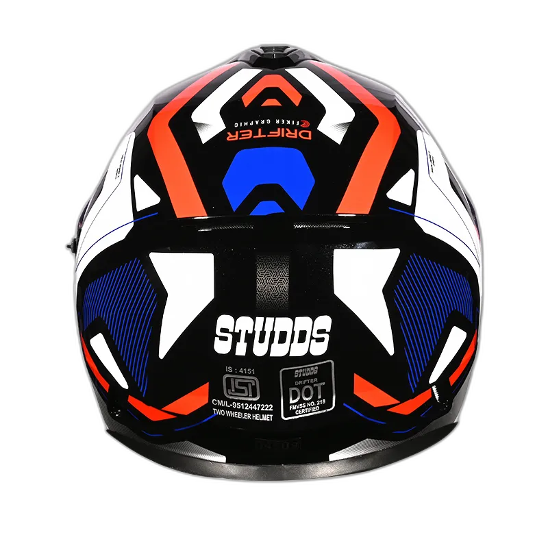 STUDDS Drifter D5 Black N1 Full Face Helmet