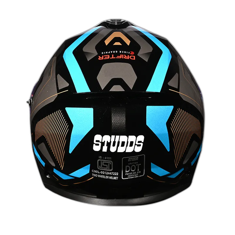 STUDDS Drifter D5 Black N4 Full Face Helmet