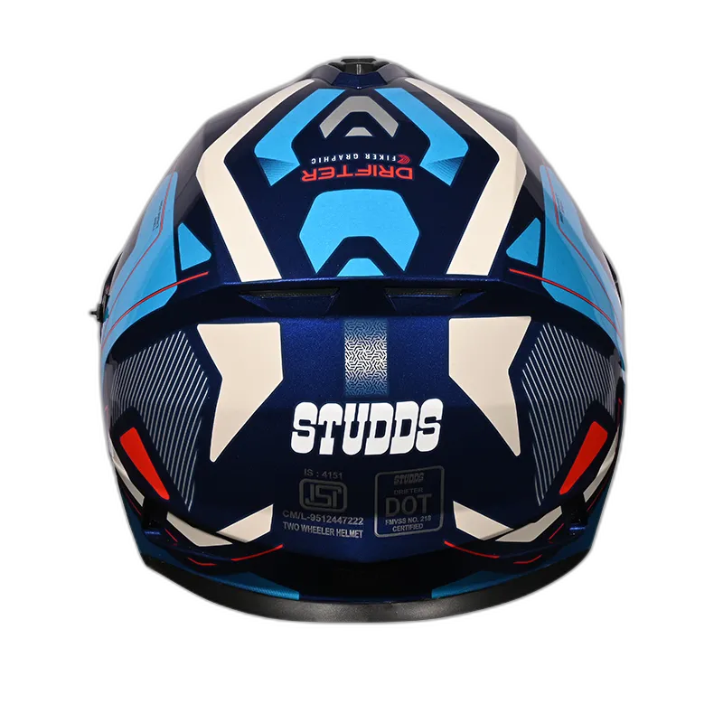 STUDDS Drifter D5 Blue N1 Full Face Helmet
