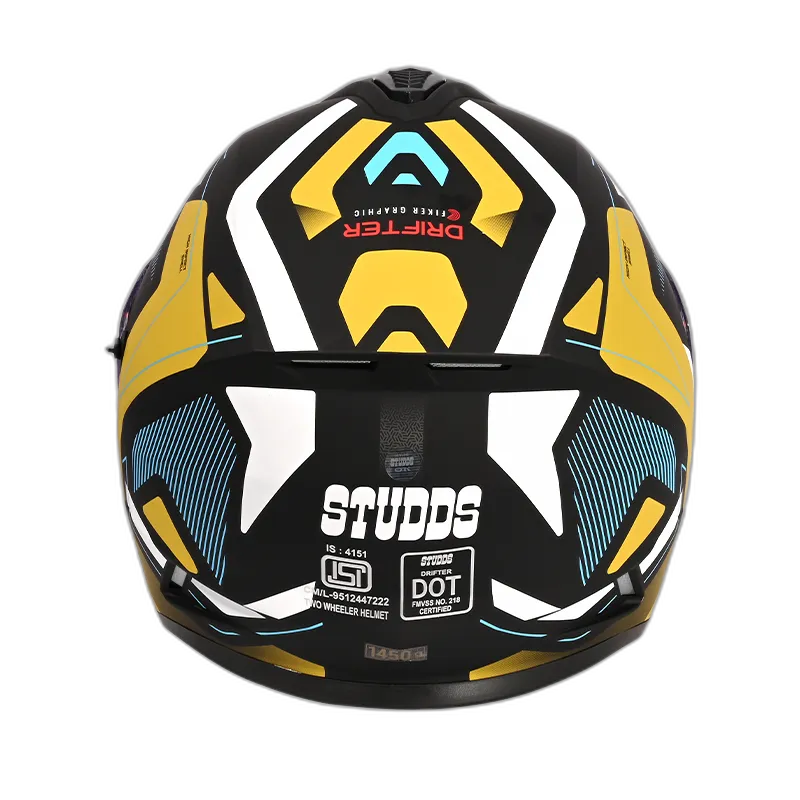 STUDDS Drifter D5 Matt Black N12 Full Face Helmet