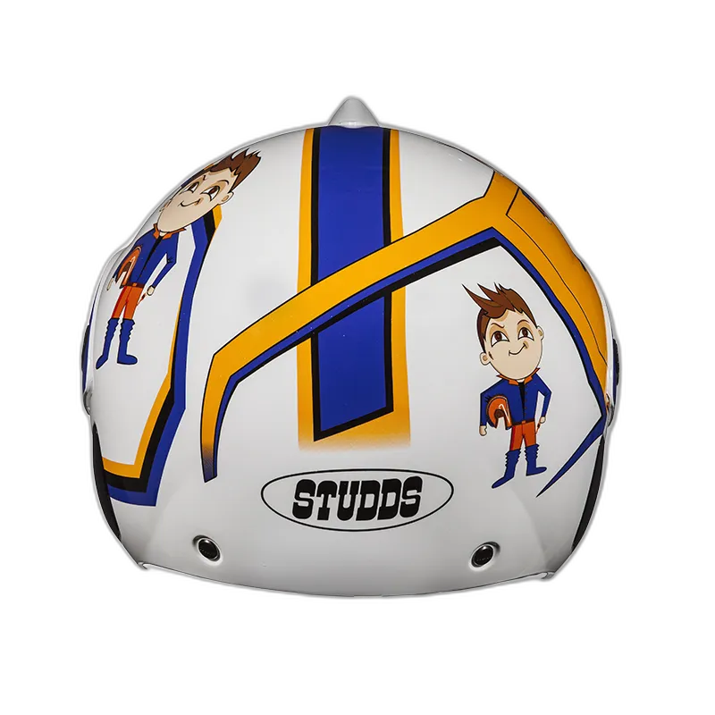 STUDDS Marshall Kids D1 White N Half Face Helmet