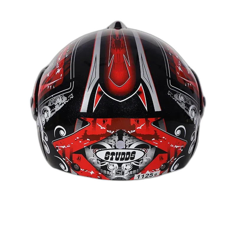 STUDDS Marshall Kids Red Black Half Face Helmet