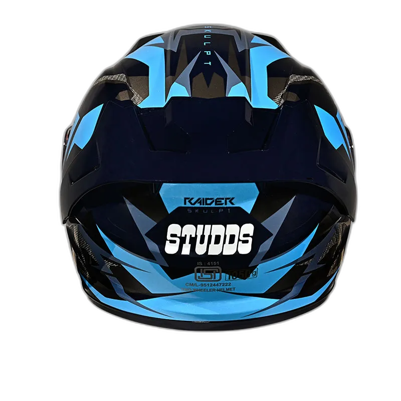STUDDS Raider Skulpt D1 Blue N1 Full Face Helmet
