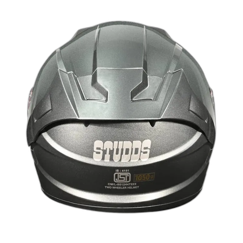 STUDDS Raider Super Gun Grey Full Face Helmet