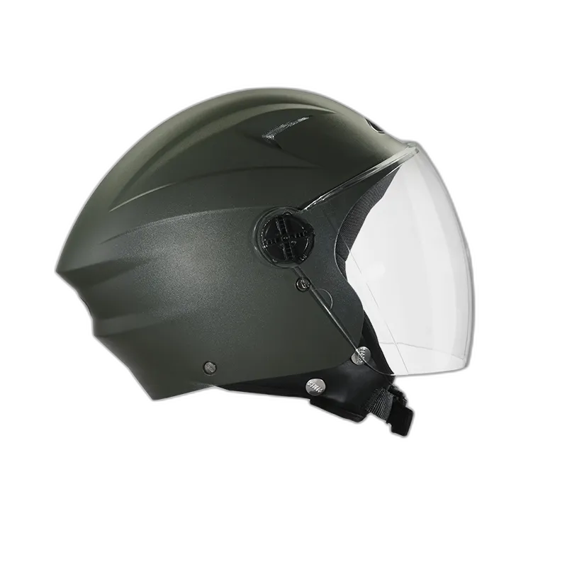 STUDDS Ray Military Green Half Face Helmet